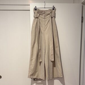 Stella McCartney High Waist Beige Maxi Trouser